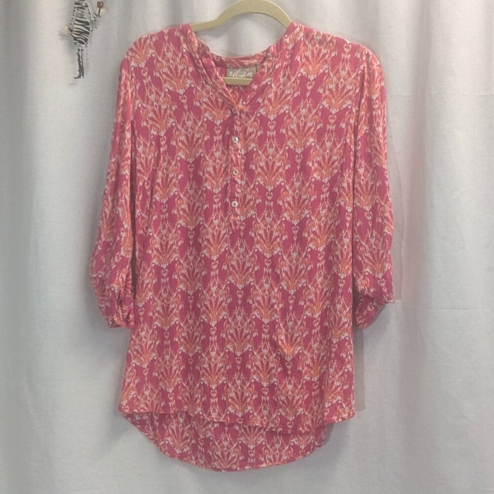 Utsa Size Medium Pink and Orange Tunic